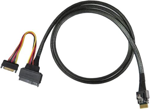 كابلات Micro SATA|كابل SlimSAS 4i PCIe Gen4 إلى U.2 (SFF-8639) لنقل البيانات عالي السرعة - 1 متر in Kuwait