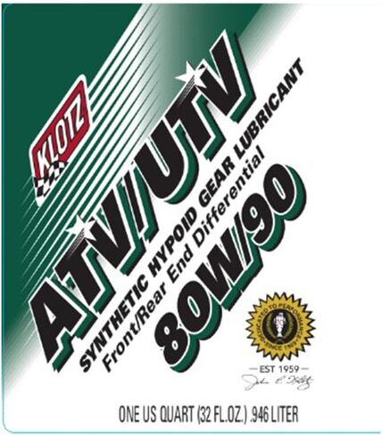 ATV UTV SXS 80W-90 السائل التفاضلي الأمامي والخلفي زيت تشحيم كلوتز الاصطناعي - 32 أونصة | حماية التروس التفاضلية لناقل الحركة جنبًا إلى جنب، ومانع التآكل، ومضاد للتآكل in Saudi Arabia