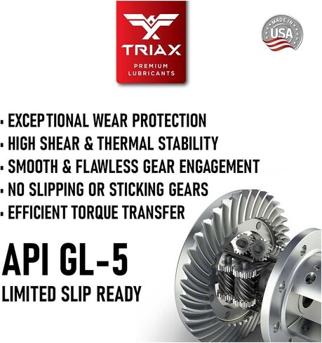 TRIAX DTF-2 Professional 75W-85 GL-5 - Full Synthetic Differential & Drive Train Fluid, Lifetime Fill, Limited Slip Ready (1 Quart) in Saudi Arabia