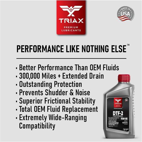 TRIAX DTF-2 Professional 75W-85 GL-5 - Full Synthetic Differential & Drive Train Fluid, Lifetime Fill, Limited Slip Ready (1 Quart) in Saudi Arabia