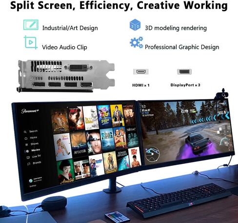 بطاقات رسومية ARDIYES RX 580 (مع مراوح ARGB)، 2048SP، 8 جيجابايت، GDDR5، 256 بت، بطاقة فيديو ألعاب الكمبيوتر، 2XDP، HDMI، PCI Express 3.0 مع إيقاف مروحة التجميد لوحدة معالجة الرسومات لألعاب الكمبيوتر المكتبي in Kuwait