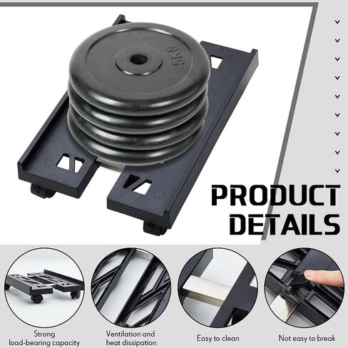 Barydat 2 Pcs Adjustable Computer Tower Stand 7.87-11.81'' Width Mobile CPU Stand Ventilated PC Stand for Under Desk with Rolling Caster Wheels for Gaming Office Home Students Gamers, Black in Saudi Arabia