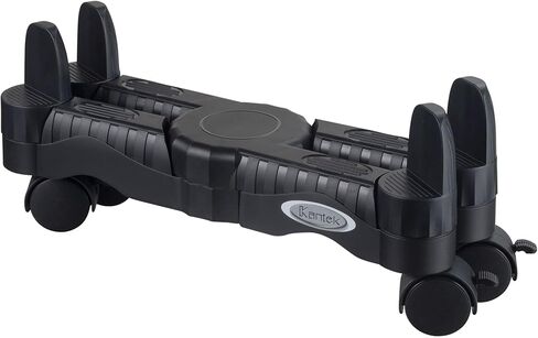 Kantek Mobile CPU Stand with Adjustable Width and Locking Casters, 16-Inch Wide x 7-Inch Deep x 4.8-Inch High (CS200B),Black in Saudi Arabia