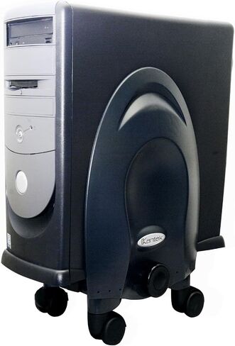 Kantek Mobile CPU Stand with Adjustable Width and Locking Casters, 16-Inch Wide x 7-Inch Deep x 4.8-Inch High (CS200B),Black in Saudi Arabia