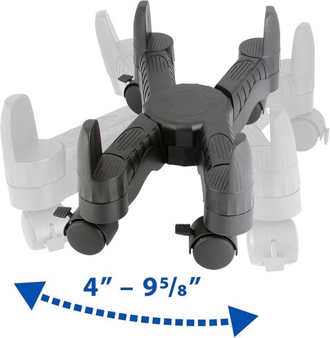 حامل وحدة المعالجة المركزية المحمول من Kantek مع عرض قابل للتعديل وعجلات قفل، عرض 16 بوصة × عمق 7 بوصة × ارتفاع 4.8 بوصة (CS200B)، أسود in Kuwait