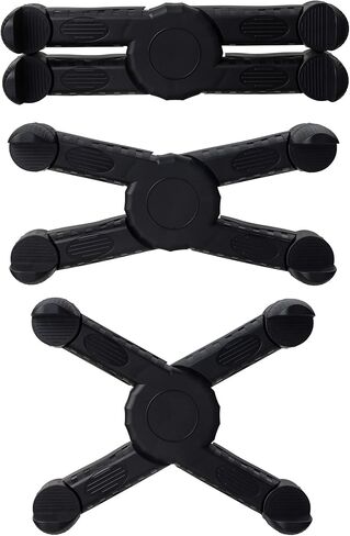 حامل وحدة المعالجة المركزية المحمول من Kantek مع عرض قابل للتعديل وعجلات قفل، عرض 16 بوصة × عمق 7 بوصة × ارتفاع 4.8 بوصة (CS200B)، أسود in Kuwait