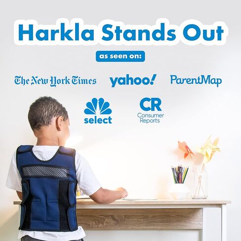 Harkla Weighted Vest for Kids - Neoprene Compression Vest - Ages 5 to 9 - Adjustable Kids Weighted Vest with 2lb weight - Breathable and Washable Compression Vest - Medium in Saudi Arabia