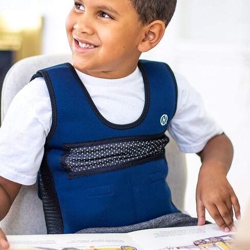 Harkla Weighted Vest for Kids - Neoprene Compression Vest - Ages 5 to 9 - Adjustable Kids Weighted Vest with 2lb weight - Breathable and Washable Compression Vest - Medium in Saudi Arabia
