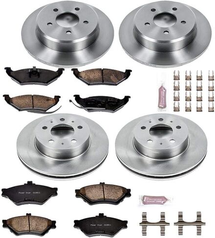 طقم فرامل بديلة أمامية وخلفية Power Stop KOE6256 Autospecialty - دوارات فرامل OE ووسادات فرامل سيراميك in Saudi Arabia