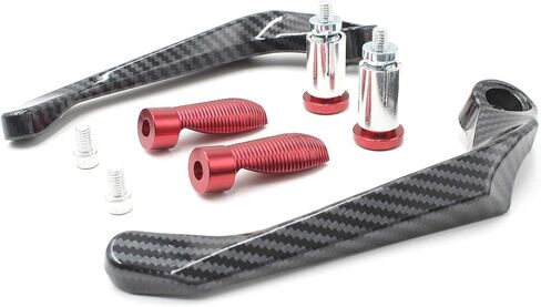 BiSbaL Universal 7/8in 22mm CNC الألومنيوم المقود الفرامل رافعة اليد حامي الحرس للدراجات النارية، الدراجات النارية، الدراجات البخارية، السيارات الكهربائية، الدراجات الجبلية (أحمر) in Kuwait