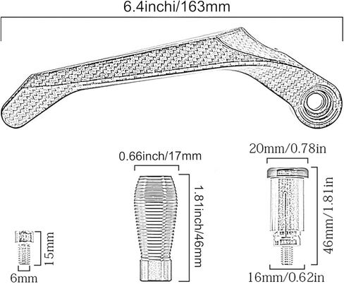 BiSbaL Universal 7/8in 22mm CNC الألومنيوم المقود الفرامل رافعة اليد حامي الحرس للدراجات النارية، الدراجات النارية، الدراجات البخارية، السيارات الكهربائية، الدراجات الجبلية (أحمر) in Kuwait
