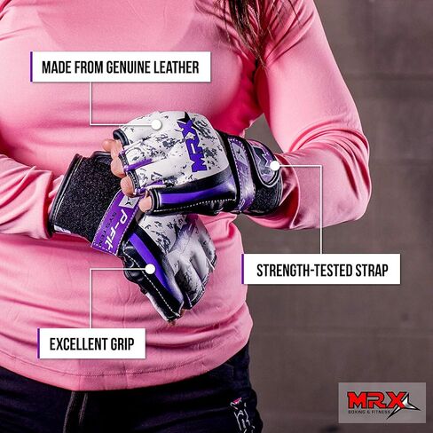 قفازات ملاكمة MRX MMA للرجال والنساء | قفازات الكيك بوكسينغ مع قفازات تصارع النخيل المفتوحة لحقيبة اللكم | قفاز الملاكمة التايلاندية MMA in Saudi Arabia