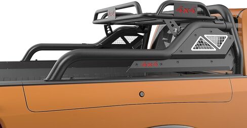 Kehosx Black Roll Bar، حامل السرير، حامل البضائع، سلة الأمتعة، تخزين متوافق مع دودج رام، فورد، نيسان، جي إم سي، تويوتا، شيفروليه، شريط رول أسود مع سلة البضائع in Kuwait