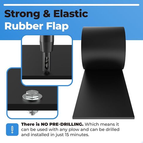 PalpitateC 72 بوصة غطاء شفرة محراث الثلج المطاطي متوافق مع Polaris & Kolpin Universal Snow Plough Blade Flap، يناسب ATV Quad 4-Wheeler UTV جنبًا إلى جنب استبدال ملحقات عاكس المحراث -10-0190 in Kuwait