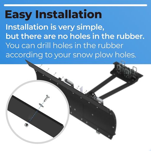 PalpitateC 72 بوصة غطاء شفرة محراث الثلج المطاطي متوافق مع Polaris & Kolpin Universal Snow Plough Blade Flap، يناسب ATV Quad 4-Wheeler UTV جنبًا إلى جنب استبدال ملحقات عاكس المحراث -10-0190 in Kuwait