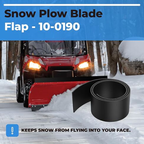 PalpitateC 72 بوصة غطاء شفرة محراث الثلج المطاطي متوافق مع Polaris & Kolpin Universal Snow Plough Blade Flap، يناسب ATV Quad 4-Wheeler UTV جنبًا إلى جنب استبدال ملحقات عاكس المحراث -10-0190 in Kuwait