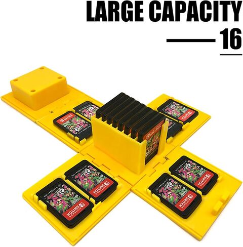 حافظة بطاقات الألعاب لجهاز نينتندو سويتش، حامل بطاقات ألعاب سويتش قابل للتشوه، صندوق تخزين بطاقات ألعاب سويتش مكعب، منظم بطاقات ألعاب سويتش ذو سعة كبيرة، 16 فتحة (A-5) in Kuwait