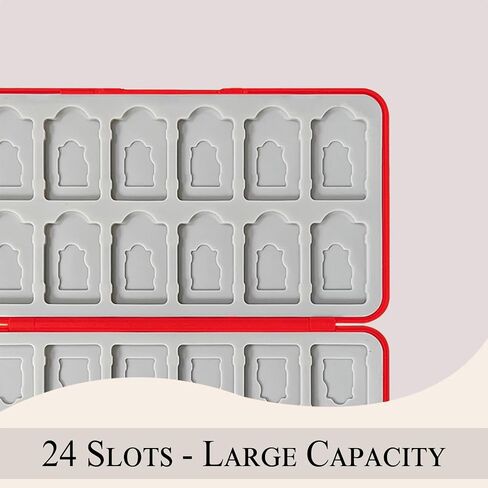 Switch Game Card Case Compatible with Nintendo Switch,Game Card Storage Holder,New Portable Thin Card Protection Case with 24 Game Card Slots and 24 TF Card Slots (A) in Saudi Arabia
