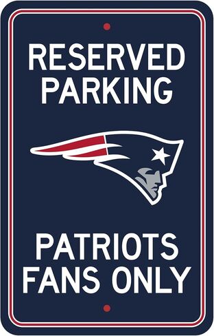 FANMATS NFL - لافتة وقوف السيارات المحجوزة الملونة لفريق نيو إنجلاند باتريوتس مقاس 18 بوصة. × 11.5 بوصة. وزن خفيف in Kuwait