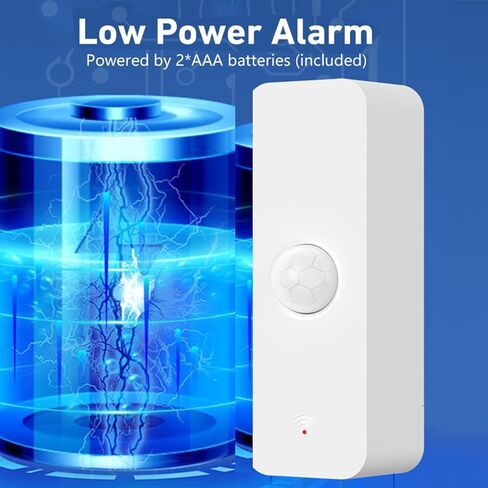 Smart PIR Motion Sensor: WiFi Motion Detector with App Notification Alerts, Wireless Contact Sensor for Home Security and Smart Home Automation, No Hub Required, Compatible with Alexa in Saudi Arabia