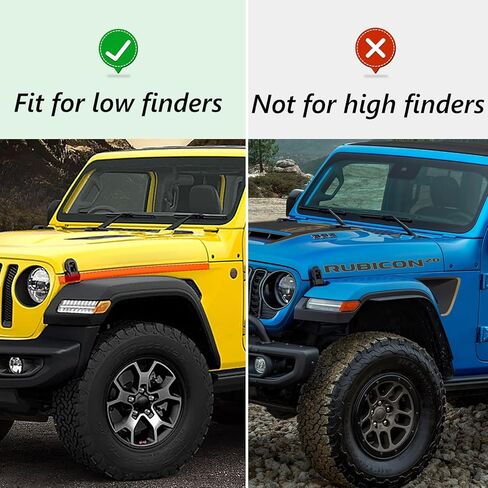 حاجز مشاعل DKMGHT لسيارة جيب رانجلر JL & JLU 2018-2023 غير محدود و2/4 أبواب 4 قطع (أمامي وخلفي) (يصلح لروبيكون) in Kuwait