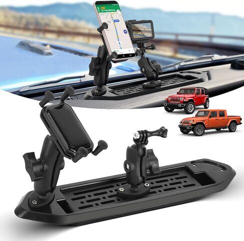 حامل الهاتف Wrangler JL Gladiator Phone Mount JT Dash Mount Platform حامل الهاتف الخليوي لعام 2018+ Wrangler JL حامل الهاتف Mount& 2020+ Gladiator JT(ليس لـ 4xe) متوافق مع الأجهزة المتعددة in Kuwait
