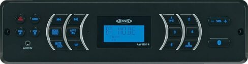 نظام الصوت المحمول Jensen AWM914، 4 × 6 واط لكل مخرج قناة، عناصر تحكم وشاشة بإضاءة خلفية، موالف AM/FM إلكتروني (الولايات المتحدة فقط)، ساعة الوقت/المنبه، مدخل صوت Aux أمامي، 4 مخرج مكبرات صوت (متجدد) in Kuwait