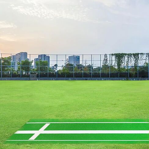 حصيرة رمي الكرة اللينة، مطاط رمي الكرة اللينة/التل/مساعدات العشب حصيرة أباريق البيسبول وسادة تدريب مضادة للتلاشي ومضادة للانزلاق لقفص المنزل في الفناء الخلفي الداخلي والخارجي مع حزام حمل ولوحة منزلية 5 قطع in Kuwait