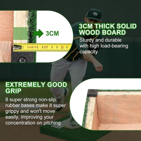 تلة رمي محمولة مع مطاط تنظيم رمي، أكوام رمي لمساعدات تدريب البيسبول، تلة أباريق مع مقبض حمل لسهولة الحمل 30 × 30 × 4 بوصة in Kuwait