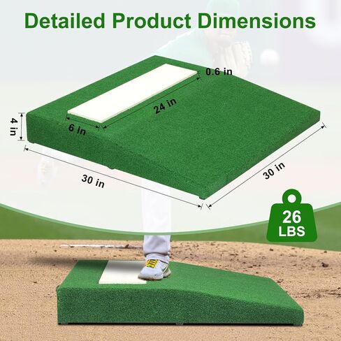 تلة رمي محمولة مع مطاط تنظيم رمي، أكوام رمي لمساعدات تدريب البيسبول، تلة أباريق مع مقبض حمل لسهولة الحمل 30 × 30 × 4 بوصة in Kuwait
