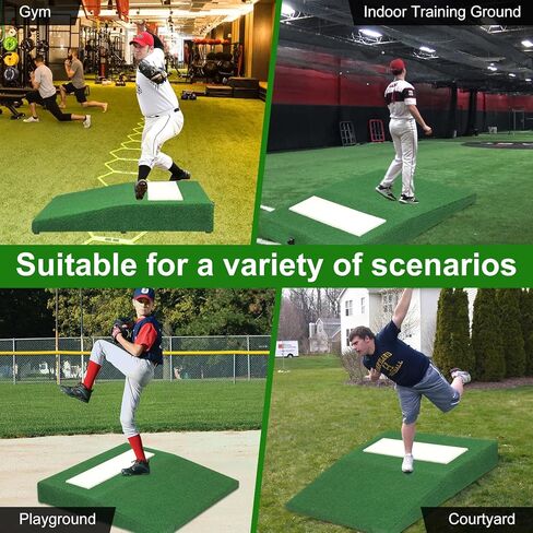 تلة رمي محمولة مع مطاط تنظيم رمي، أكوام رمي لمساعدات تدريب البيسبول، تلة أباريق مع مقبض حمل لسهولة الحمل 30 × 30 × 4 بوصة in Kuwait