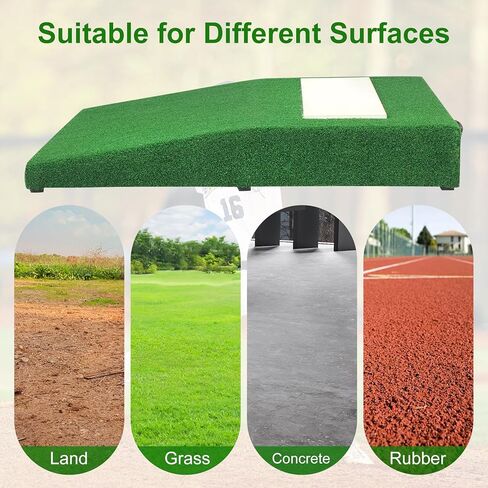 تلة رمي محمولة مع مطاط تنظيم رمي، أكوام رمي لمساعدات تدريب البيسبول، تلة أباريق مع مقبض حمل لسهولة الحمل 30 × 30 × 4 بوصة in Kuwait