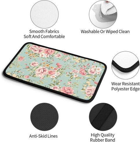 SXEACVS Flower Pink Car Center Console Pad for Women Men Universal Accessories Vehicle SUV Truck Auto Armrest Cover Protector Cushion Decoration in Saudi Arabia
