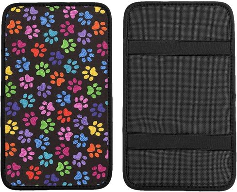 SXEACVS Flower Pink Car Center Console Pad for Women Men Universal Accessories Vehicle SUV Truck Auto Armrest Cover Protector Cushion Decoration in Saudi Arabia