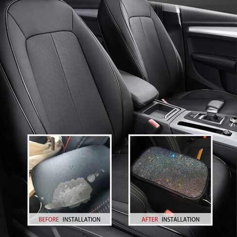 غطاء وحدة التحكم المركزية للسيارة مقاس 12.99 × 8.66 بوصة، غطاء مسند ذراع عالمي للسيارة من المخمل والألماس، واقي مسند ذراع وحدة التحكم المركزية (اللون) in Kuwait