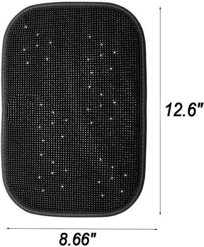 غطاء وحدة التحكم المركزية للسيارة مقاس 12.99 × 8.66 بوصة، غطاء مسند ذراع عالمي للسيارة من المخمل والألماس، واقي مسند ذراع وحدة التحكم المركزية (اللون) in Kuwait
