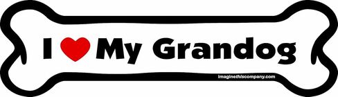 تخيل هذا أنا أحب مغناطيس السيارة على شكل عظمة My Grandog، مقاس 5.08 سم × 17.78 سم in Saudi Arabia