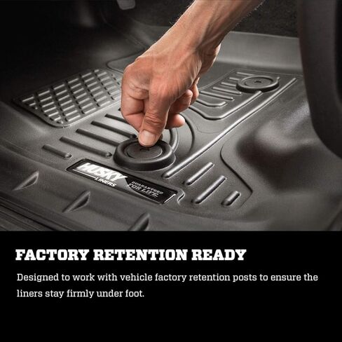 Husky Liners Weatherbeater Floor Mats | Fits 2010 - 2014 Toyota Prius | Front & 2nd Row, 3-pc Black - 98921 in Kuwait