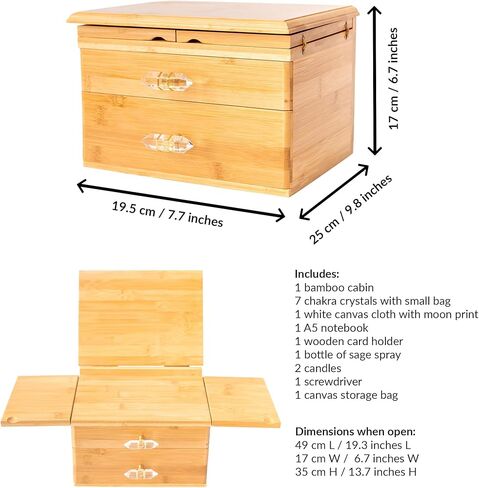 طقم المذبح | بلورات وأحجار شفاء للأرواح الواعية | مذبح السفر | مذبح طاولة التأمل | أحجار الشاكرا وبلورات الشفاء | لوازم مذبح السحر | طقم مذبح الويكا in Kuwait