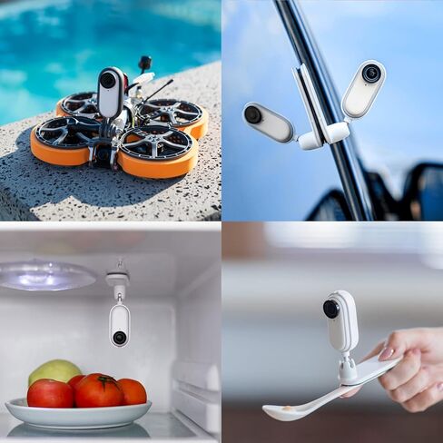 Insta360 GO 2 - كاميرا حركة صغيرة، تزن 1 أونصة، مقاومة للماء، مثبتة، التقاط منظور الشخص الأول، مستشعر 1/2.3 بوصة، مع علبة شحن وملحقات كاميرا يمكن ارتداؤها للسفر والرياضة ومدونة الفيديو in Kuwait