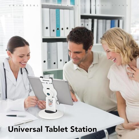 EHO iPad Stand, 360° Rotating Commercial Tablet Stand, Retail Kiosk, 6"-13" (Screens) Adapter Universal Tablet Clamp Holder for iPad, iPad Air, iPad Mini, Microsoft Surface, Most Tablets - Black in Saudi Arabia