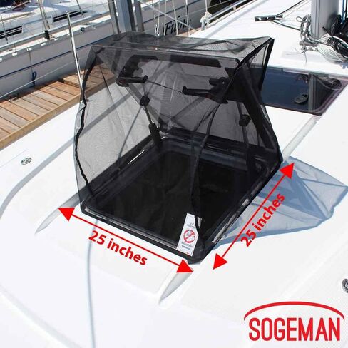 SOGEMAN 25" X 25" Hatch Insect Screen (Mosquito net) for Boats Throw Over The Hatch. (Click to See 6 Different Sizes) in Saudi Arabia