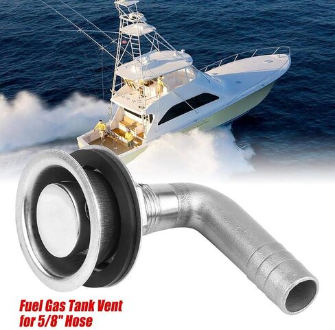 فتحة تهوية وقود القارب لخرطوم 5/8 بوصة، فتحة تهوية خزان الوقود للقوارب البحرية العالمية 90 درجة من الفولاذ المقاوم للصدأ in Kuwait