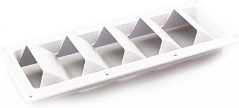 Five Oceans 5-Slotted Louvered Ventilators, 13-1/4-Inch x 4-3/4-Inch, White ABS Plastic, 2 Pack - FO106-M2 in Saudi Arabia