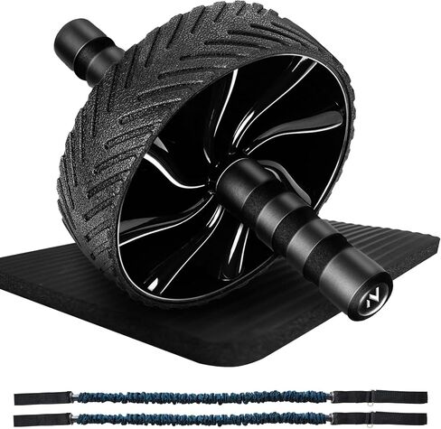عجلة تمارين البطن آب ويل رولر للتمرين المنزلي، عجلات دوارة آب لتدريب القوة في البطن والأساس، عجلة تمرين البطن للياقة البدنية في صالة الألعاب الرياضية المنزلية، مناسبة للمبتدئين والمتقدمين من المستوى آب رولر in Kuwait