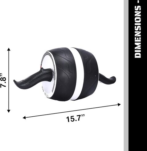 Tribe WOD Ab Roller Wheel - Ab Exercise Equipment - Core Muscles and The Abdominal Training Workout Equipment - Sculpts Abs, Obliques, Arms, Back - Non-slip Handles - 7.8 x 15.7 inches (White) in Kuwait