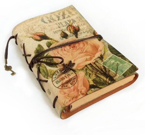 Retro Soft PU Leather Cover Loose-Leaf Journals Travelers' Notebook Leather Writing Journal Notebook Sketchbook (Eiffel Tower) in Kuwait