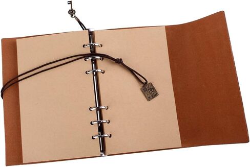 Retro Soft PU Leather Cover Loose-Leaf Journals Travelers' Notebook Leather Writing Journal Notebook Sketchbook (Eiffel Tower) in Kuwait