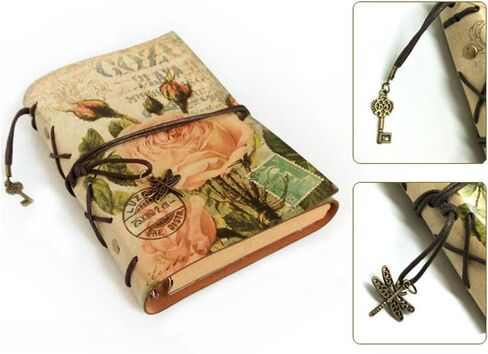 Retro Soft PU Leather Cover Loose-Leaf Journals Travelers' Notebook Leather Writing Journal Notebook Sketchbook (Eiffel Tower) in Kuwait