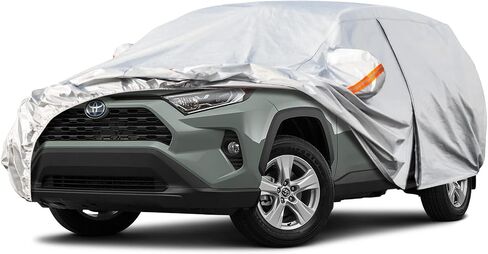 غطاء سيارة Kayme 6 طبقات مناسب خصيصًا لسيارة Toyota RAV4 (2006-2024)، مقاوم للماء في جميع الأحوال الجوية للسيارات، حماية من الأشعة فوق البنفسجية من الشمس والمطر. فضي in Kuwait